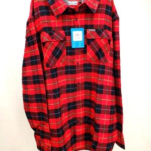 Columbia Mens Plaid Hooded Shirt